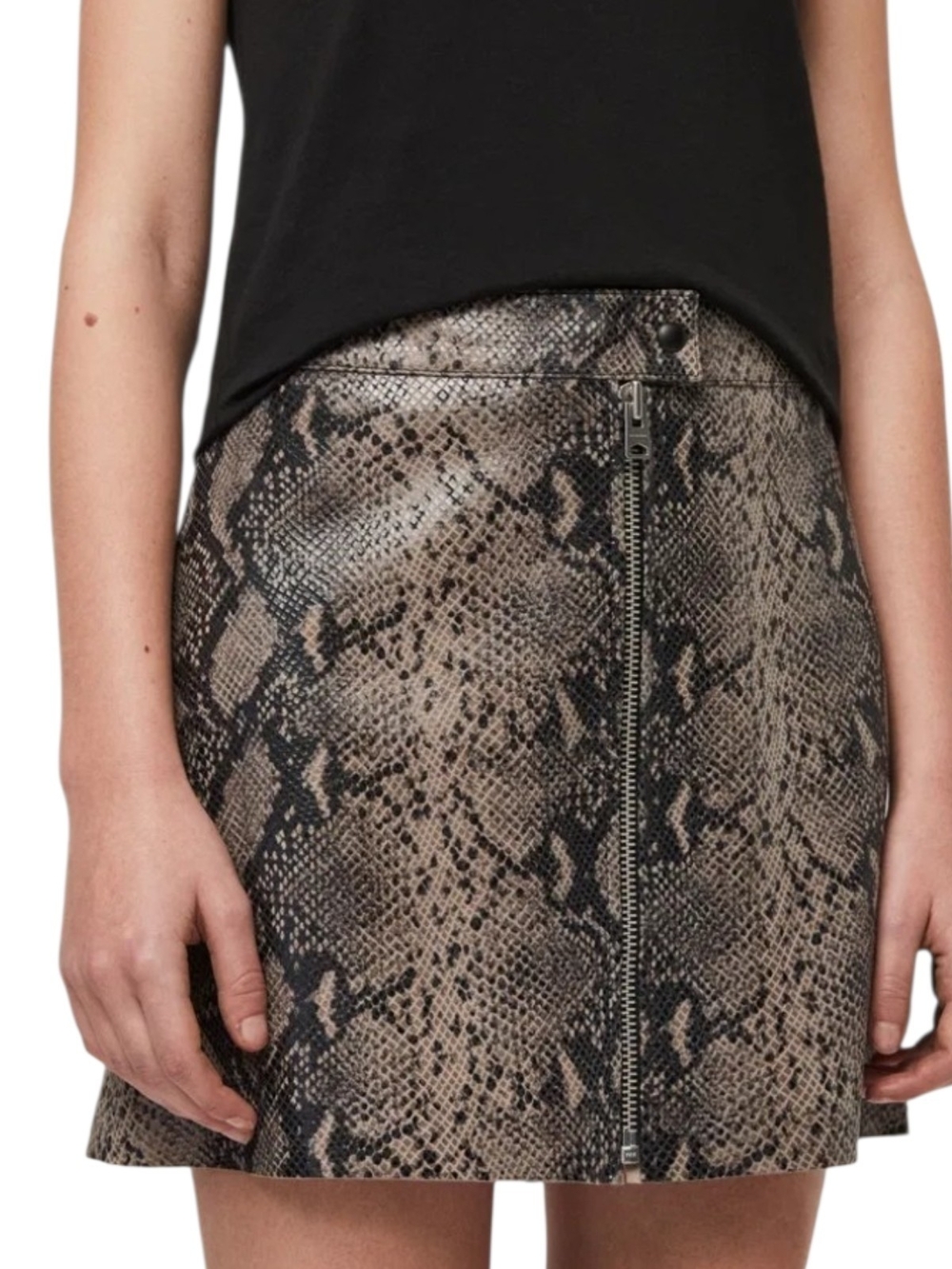 🌟AllSaints Lena Oba Leather Skirt - Picture 3 of 6